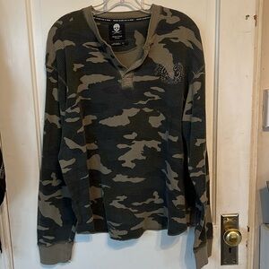 Mark Ecko Cut and Sew XL long sleeve shirt. Camouflage design.